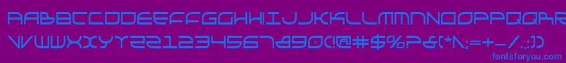 GalgaboldCondensed-Schriftart – Blaue Schriften auf violettem Hintergrund
