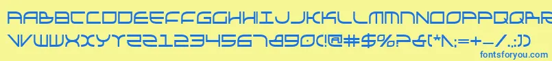 GalgaboldCondensed Font – Blue Fonts on Yellow Background