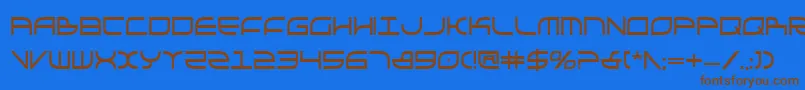 GalgaboldCondensed Font – Brown Fonts on Blue Background
