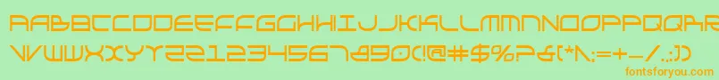 GalgaboldCondensed Font – Orange Fonts on Green Background