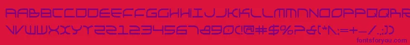フォントGalgaboldCondensed – 赤い背景に紫のフォント