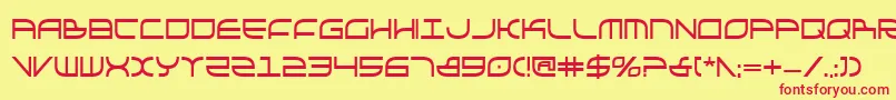 GalgaboldCondensed Font – Red Fonts on Yellow Background