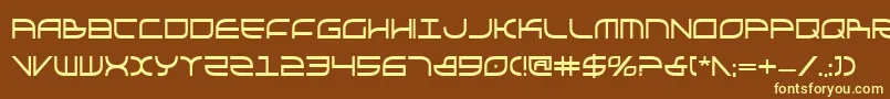 GalgaboldCondensed Font – Yellow Fonts on Brown Background