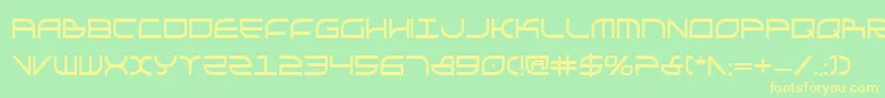GalgaboldCondensed-fontti – keltaiset fontit vihreällä taustalla