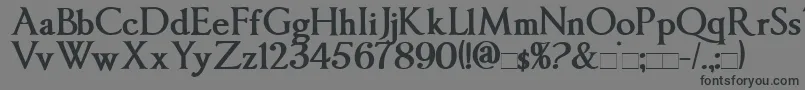 ImperatorBold Font – Black Fonts on Gray Background