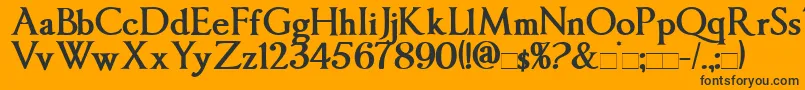 ImperatorBold Font – Black Fonts on Orange Background