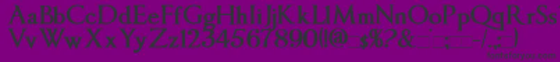 フォントImperatorBold – 紫の背景に黒い文字