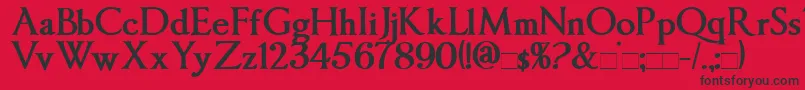 ImperatorBold Font – Black Fonts on Red Background