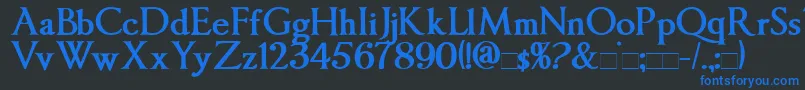 ImperatorBold Font – Blue Fonts on Black Background