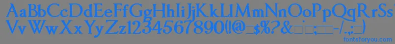 ImperatorBold Font – Blue Fonts on Gray Background