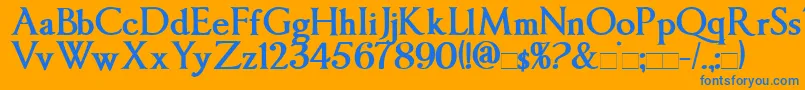 ImperatorBold Font – Blue Fonts on Orange Background
