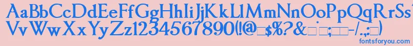 ImperatorBold Font – Blue Fonts on Pink Background