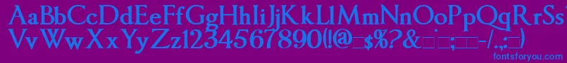 ImperatorBold Font – Blue Fonts on Purple Background