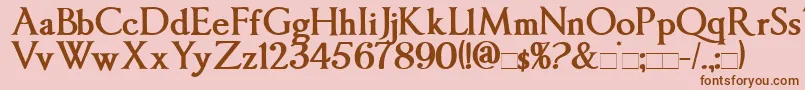ImperatorBold Font – Brown Fonts on Pink Background