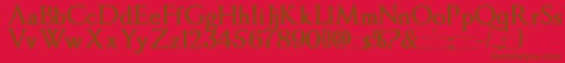 ImperatorBold Font – Brown Fonts on Red Background