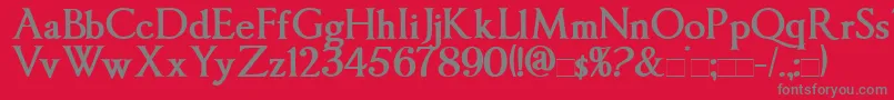 ImperatorBold Font – Gray Fonts on Red Background