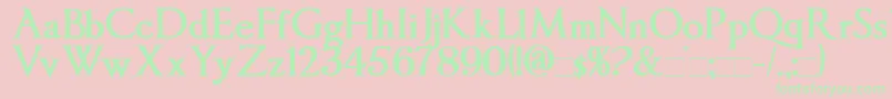 ImperatorBold Font – Green Fonts on Pink Background