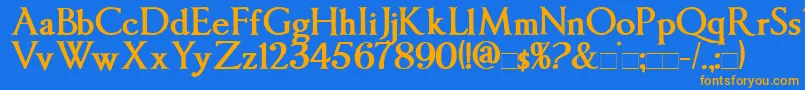 ImperatorBold Font – Orange Fonts on Blue Background