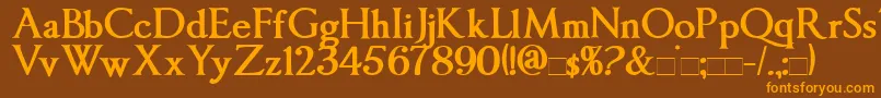 ImperatorBold Font – Orange Fonts on Brown Background
