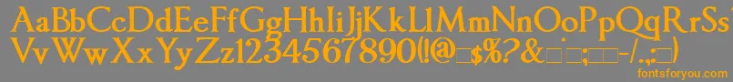 ImperatorBold Font – Orange Fonts on Gray Background