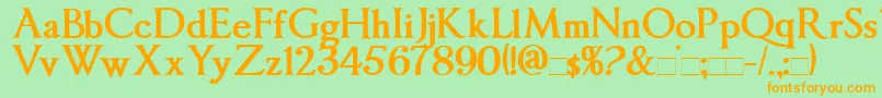 ImperatorBold Font – Orange Fonts on Green Background