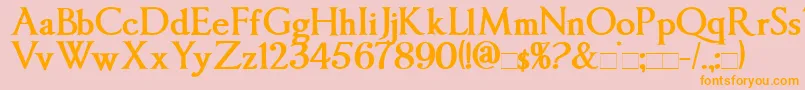 ImperatorBold Font – Orange Fonts on Pink Background