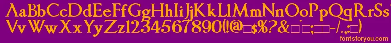 ImperatorBold Font – Orange Fonts on Purple Background