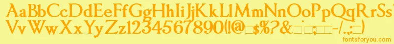 ImperatorBold Font – Orange Fonts on Yellow Background