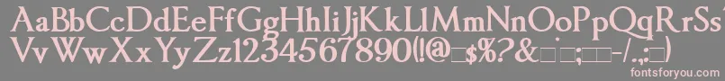 ImperatorBold-Schriftart – Rosa Schriften auf grauem Hintergrund