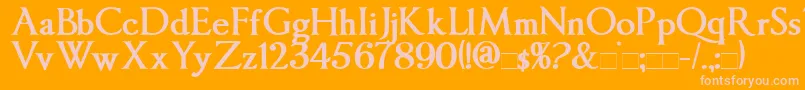 ImperatorBold Font – Pink Fonts on Orange Background