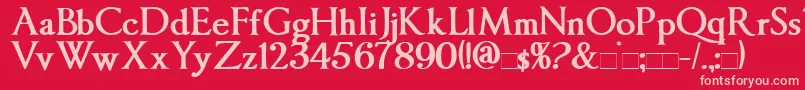 ImperatorBold Font – Pink Fonts on Red Background