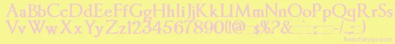 ImperatorBold Font – Pink Fonts on Yellow Background
