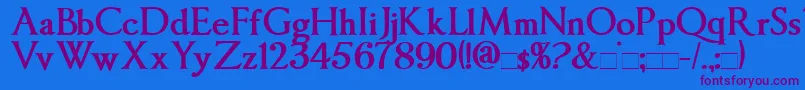 ImperatorBold Font – Purple Fonts on Blue Background