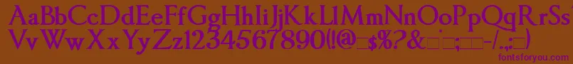 ImperatorBold Font – Purple Fonts on Brown Background