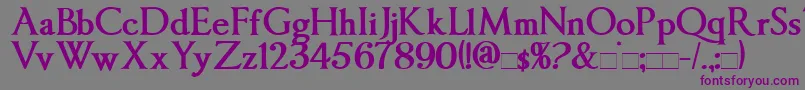 ImperatorBold Font – Purple Fonts on Gray Background
