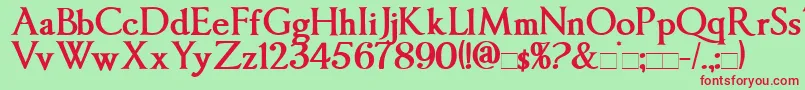 ImperatorBold Font – Red Fonts on Green Background