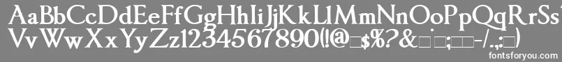 ImperatorBold Font – White Fonts on Gray Background
