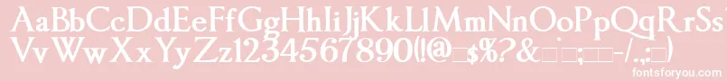 ImperatorBold Font – White Fonts on Pink Background