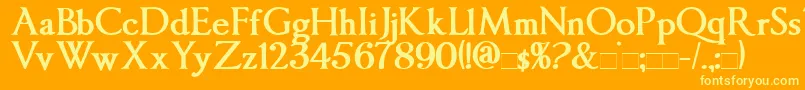 ImperatorBold Font – Yellow Fonts on Orange Background
