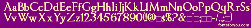 ImperatorBold Font – Yellow Fonts on Purple Background