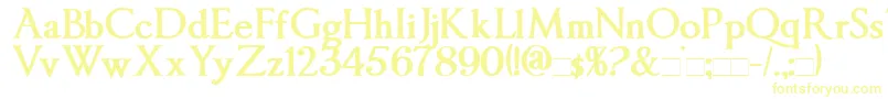 ImperatorBold Font – Yellow Fonts on White Background