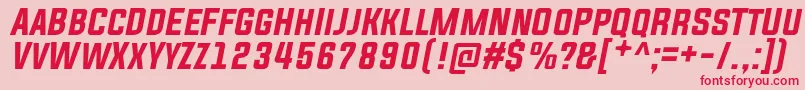 EvogriaItalic Font – Red Fonts on Pink Background