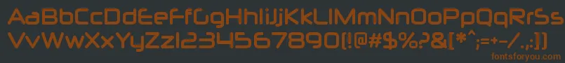 Fonte NeuropolxcdBold – fontes marrons em um fundo preto