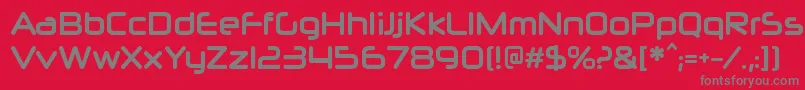 Fonte NeuropolxcdBold – fontes cinzas em um fundo vermelho