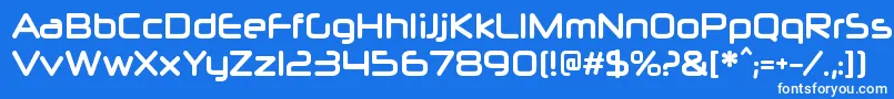 フォントNeuropolxcdBold – 青い背景に白い文字