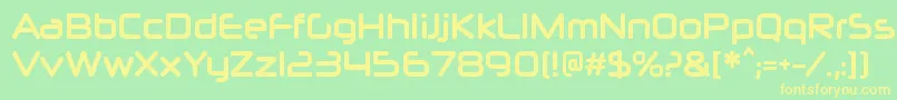 NeuropolxcdBold Font – Yellow Fonts on Green Background