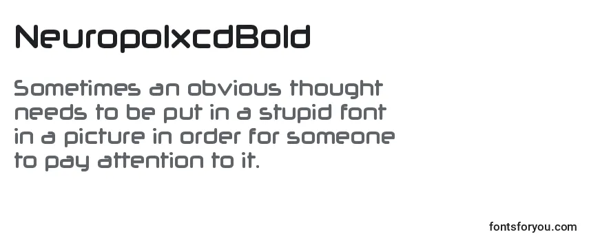 NeuropolxcdBold Font