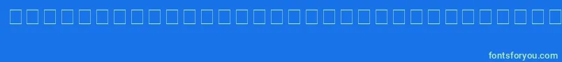 Ac1Menorah-Schriftart – Grüne Schriften auf blauem Hintergrund