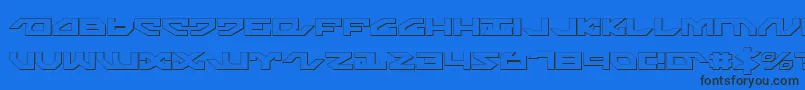 NightrunnerShadow Font – Black Fonts on Blue Background