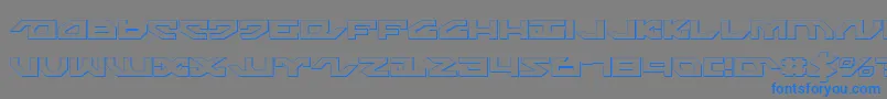 Czcionka NightrunnerShadow – niebieskie czcionki na szarym tle